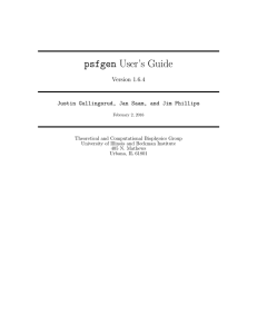 psfgen User`s Guide - Theoretical and Computational Biophysics