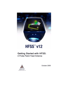 Getting Started with HFSS: