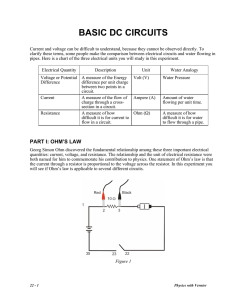 basic dc circuits - Ryerson Department of Physics