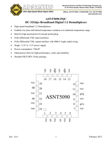 ASNT1012 Reconfigurable MUX CMU