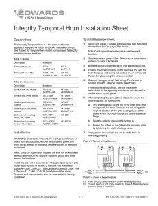 2447T Integrity Temporal Horn Installation