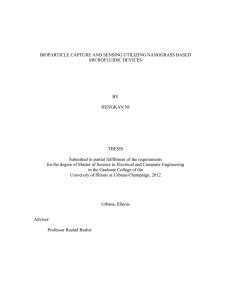 BIOPARTICLE CAPTURE AND SENSING UTILIZING