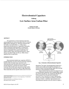 Electrochemical Capacitors Utilizing Low Surface Area Carbon Fiber
