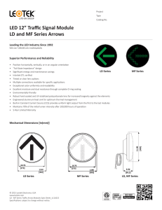 LED 12” Traffic Signal Module LD and MF Series Arrows