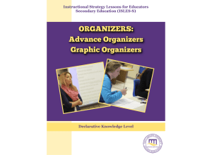 ORGANIZERS: Advance Organizers Graphic Organizers