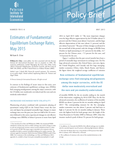 Estimates of Fundamental Equilibrium Exchange Rates, May 2015