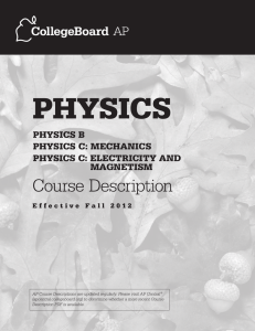 AP Physics Course Description