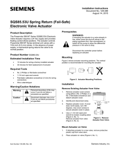 SQS85.53U Spring Return (Fail-Safe) Electronic Valve