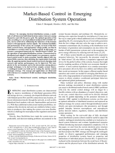 Market-Based Control in Emerging Distribution System Operation