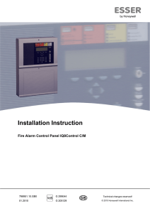 Installation Instruction Fire Alarm Control Panel