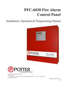 PFC-6030 Fire Alarm Control Panel