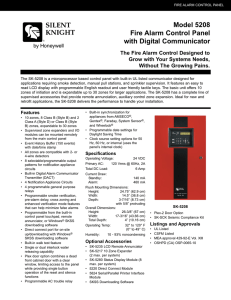 Model 5208 Fire Alarm Control Panel with Digital Communicator