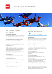 Infor Xtreme Support Plan Features