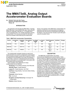 AN3376, The MMA73x0L Analog Output Accelerometer Evaluation