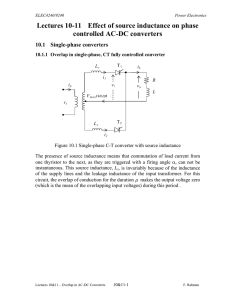 Lectures 10-11 Effect of source inductance on phase controlled AC