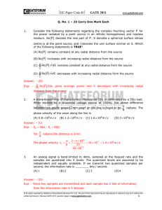 Q. No. 1 – 25 Carry One Mark Each