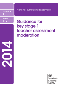 Teacher assessment moderation: requirements for key stage 1