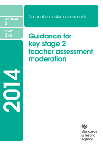 Teacher assessment moderation: requirements for key stage 2