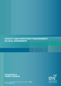 capacity and competency requirements in local government