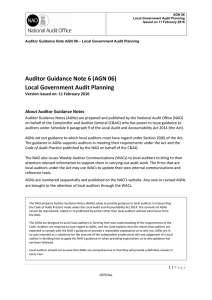 Local Government Audit Planning