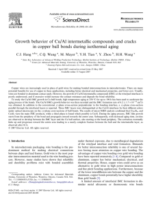 Growth behavior of Cu/Al intermetallic compounds and cracks in
