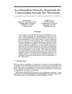 An Information-Theoretic Framework for Understanding Saccadic