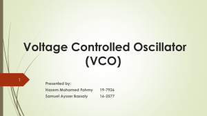 Voltage Controlled Oscillator (VCO)