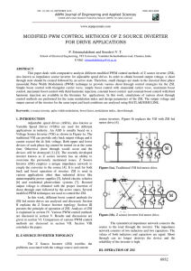 MODIFIED PWM CONTROL METHODS OF Z SOURCE INVERTER