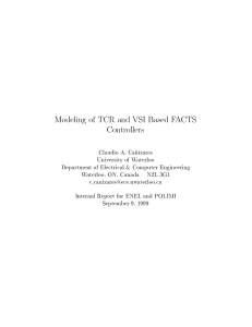 Modeling of TCR and VSI Based FACTS Controllers