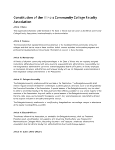 Constitution of ICCFA - Illinois Community College Faculty Association