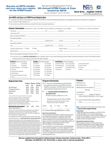 a registration form - National Science Teachers Association
