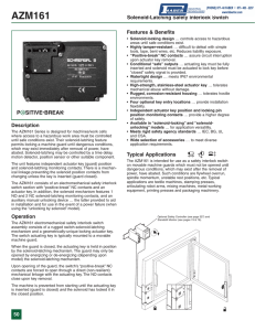 AZM161 Series Solenoid-Latching Safety Interlock Switch