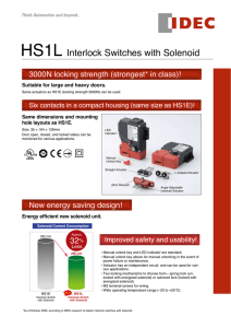 HS1L Interlock Switches with Solenoid