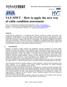 VLF-MWT – How to apply the new way of cable condition assessment