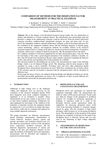 comparison of methods for the dissipation factor measurement at