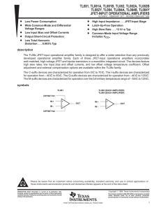 JFET-Input Operational Amplifiers