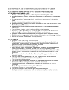 Energy Efficiency and Conservation Guidelines Approved By