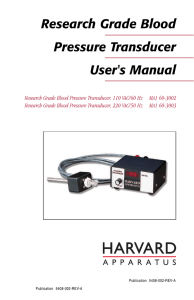 Research Grade Blood Pressure Transducer Manual