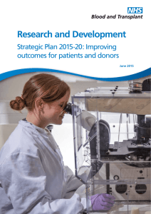 Research and Development - NHS Blood and Transplant