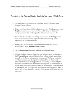 Completing the External Factor Analysis Summary