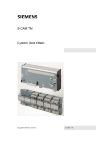 SICAM TM System Data Sheet