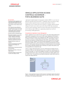 Oracle Application Access Controls Governor (AACG)