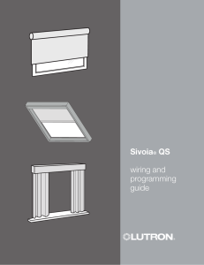 Sivoia® QS wiring and programming guide