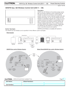 GRAFIK Eye® QS Wireless Control Unit (230 V CE)