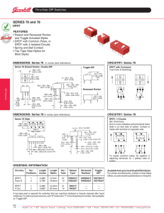 SERIES 76 and 78 Thru-Hole DIP Switches