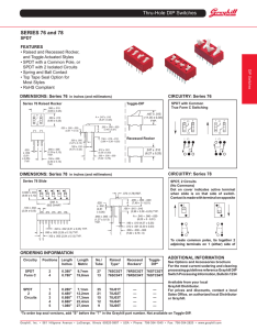 Thru-Hole DIP Switches SERIES 76 and 78
