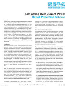 Fast Acting Over Current Power Circuit Protection Scheme