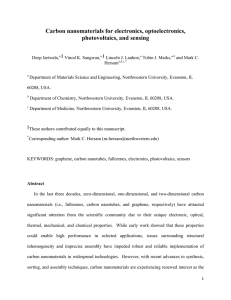 Carbon nanomaterials for electronics, optoelectronics, photovoltaics