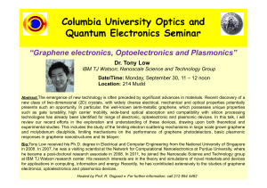 Columbia University Optics and Quantum Electronics Seminar