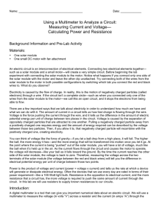 Using a Multimeter to Analyze a Circuit
